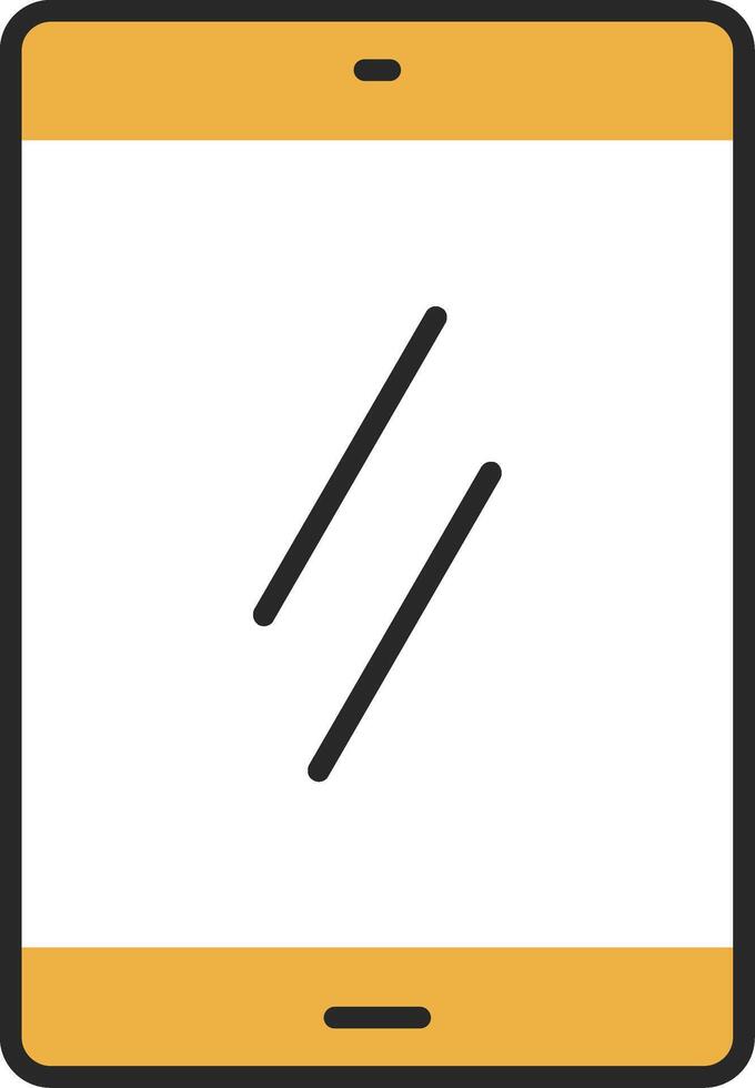 Mobile Skined Filled Icon vector