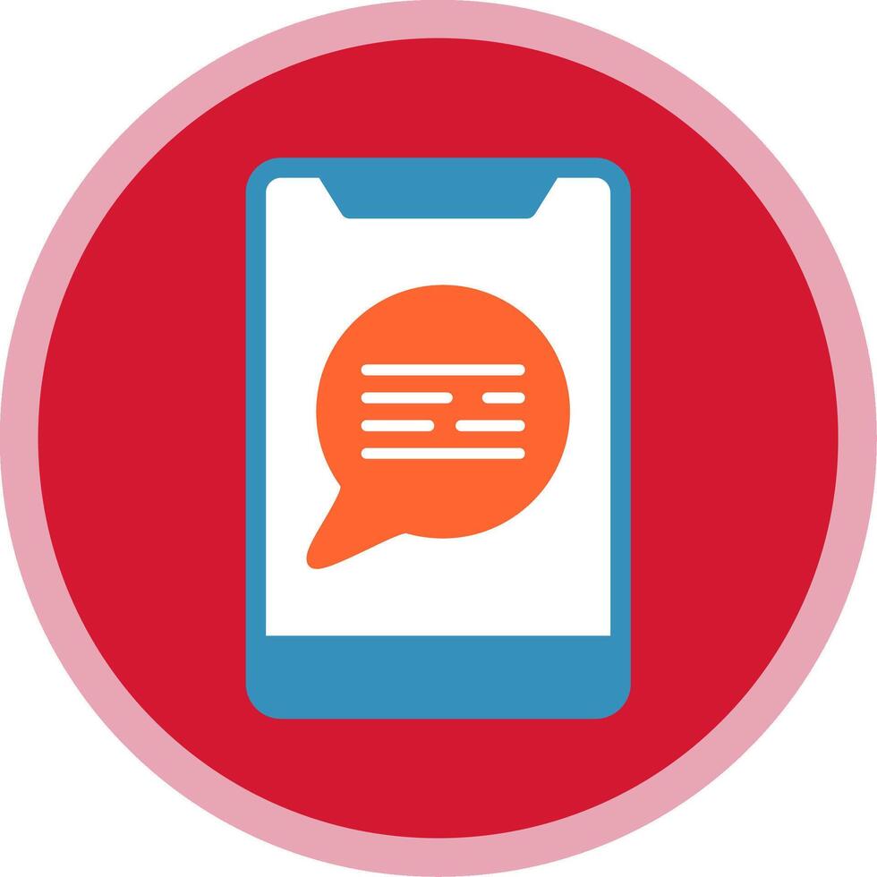 Smartphone Flat Multi Circle Icon vector