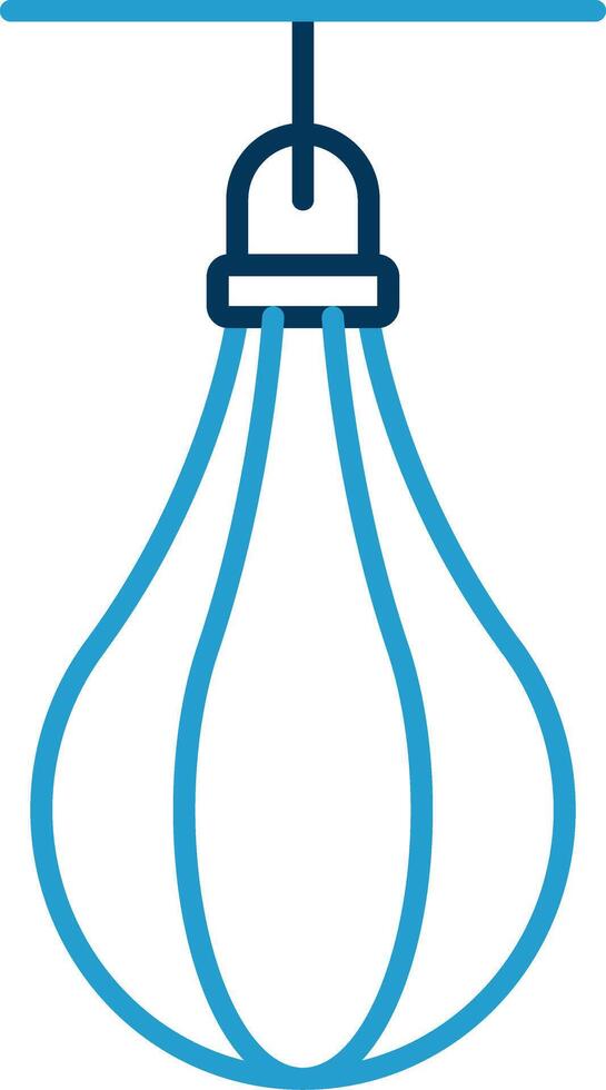 Speed Bag Line Blue Two Color Icon vector