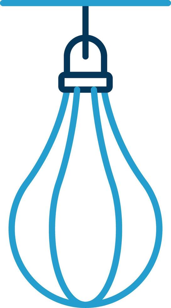 Speed Bag Line Blue Two Color Icon vector