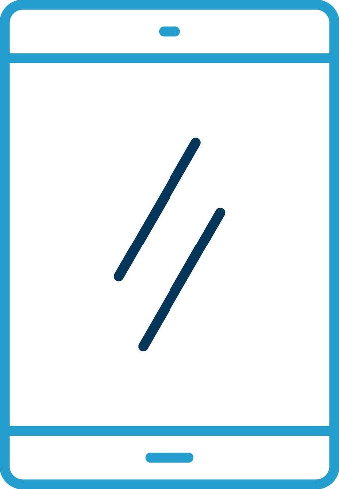 Mobile Line Blue Two Color Icon vector