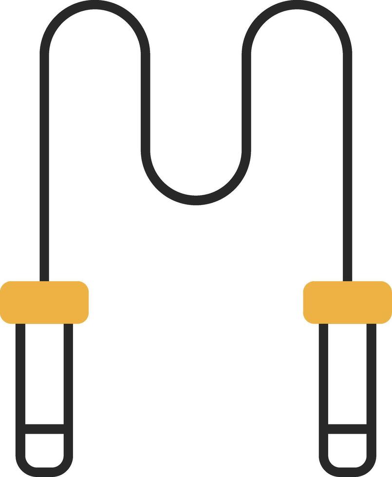Skipping Rope Skined Filled Icon vector