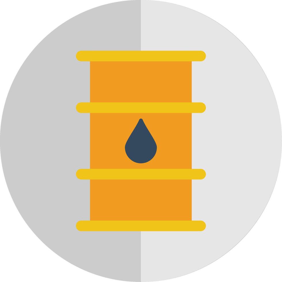 petróleo barril plano escala icono vector
