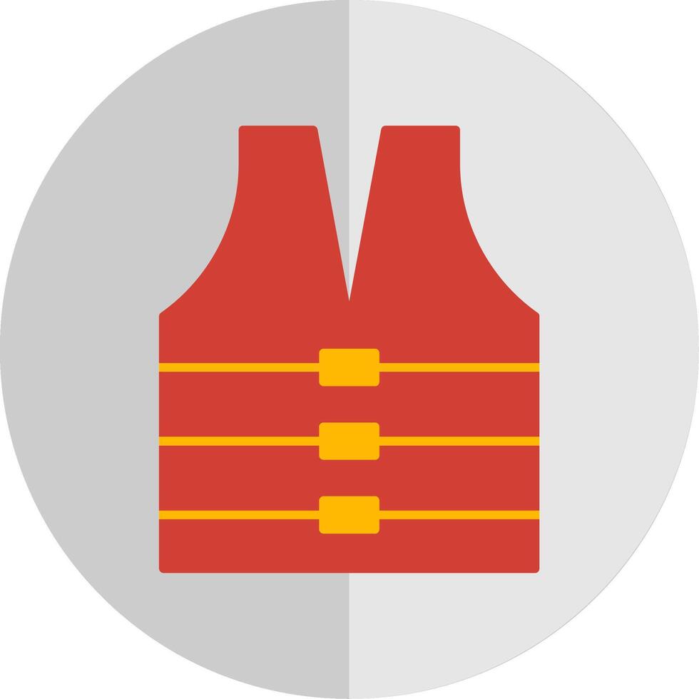 Life Jacket Flat Scale Icon vector