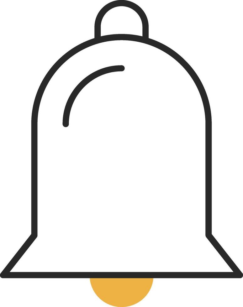 Bell Skined Filled Icon vector