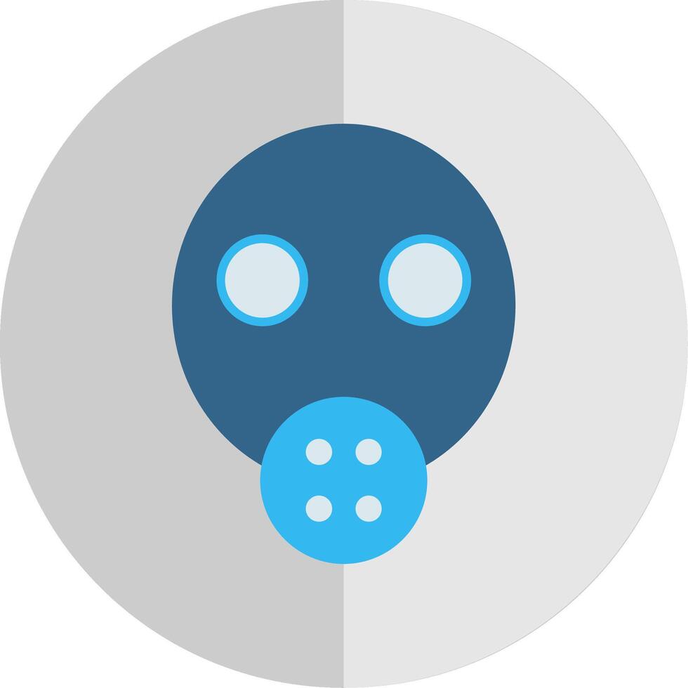 Gas Mask Flat Scale Icon vector