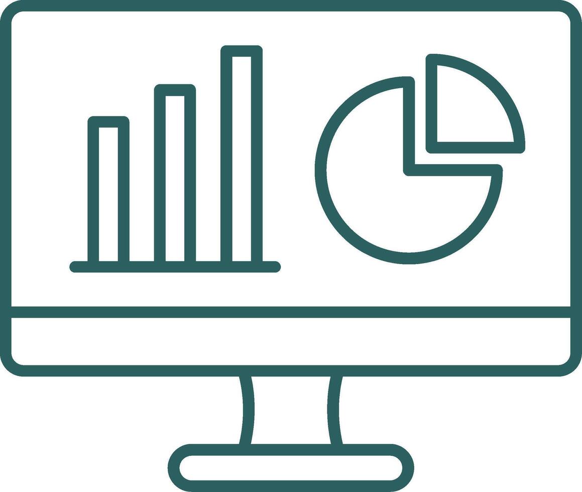 Dashboard Line Gradient Round Corner Icon vector