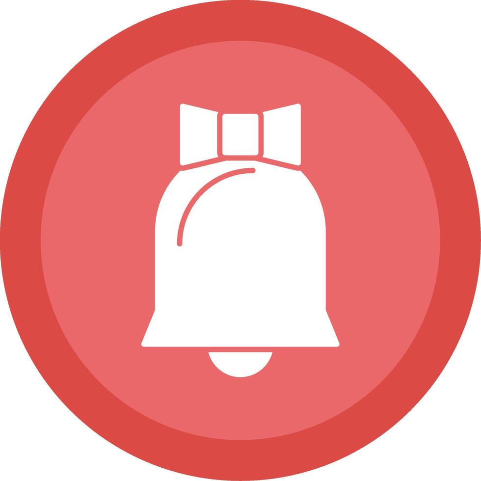 Wedding Bell Glyph Multi Circle Icon vector