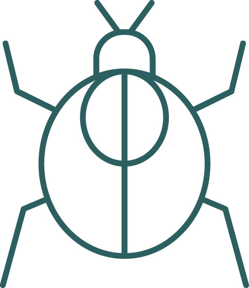 Cockroach Line Gradient Round Corner Icon vector