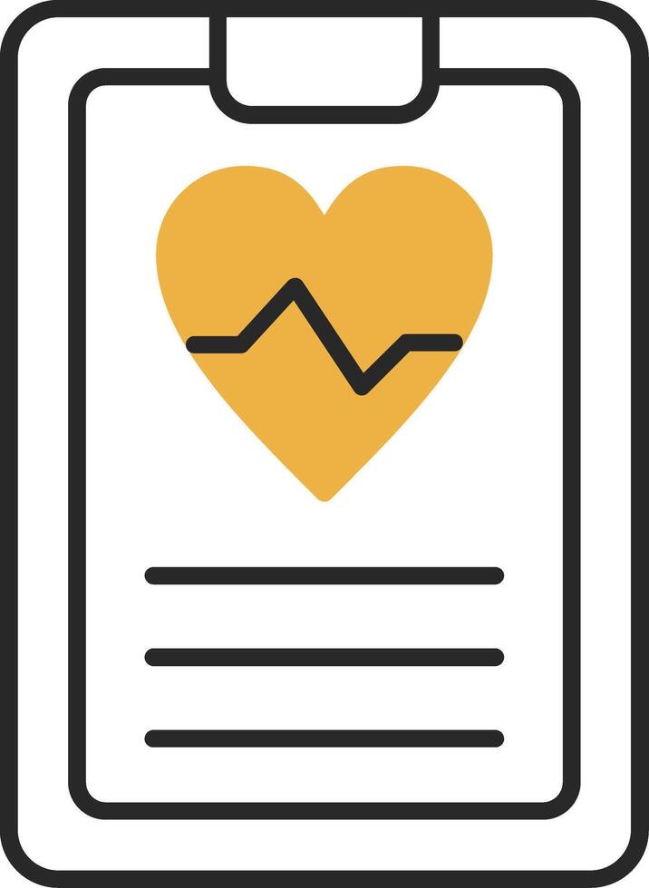 Daily Health App Skined Filled Icon vector