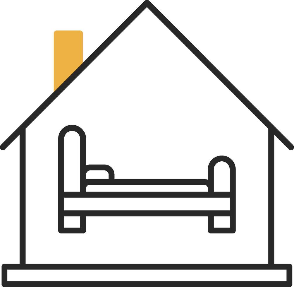 Room Skined Filled Icon vector