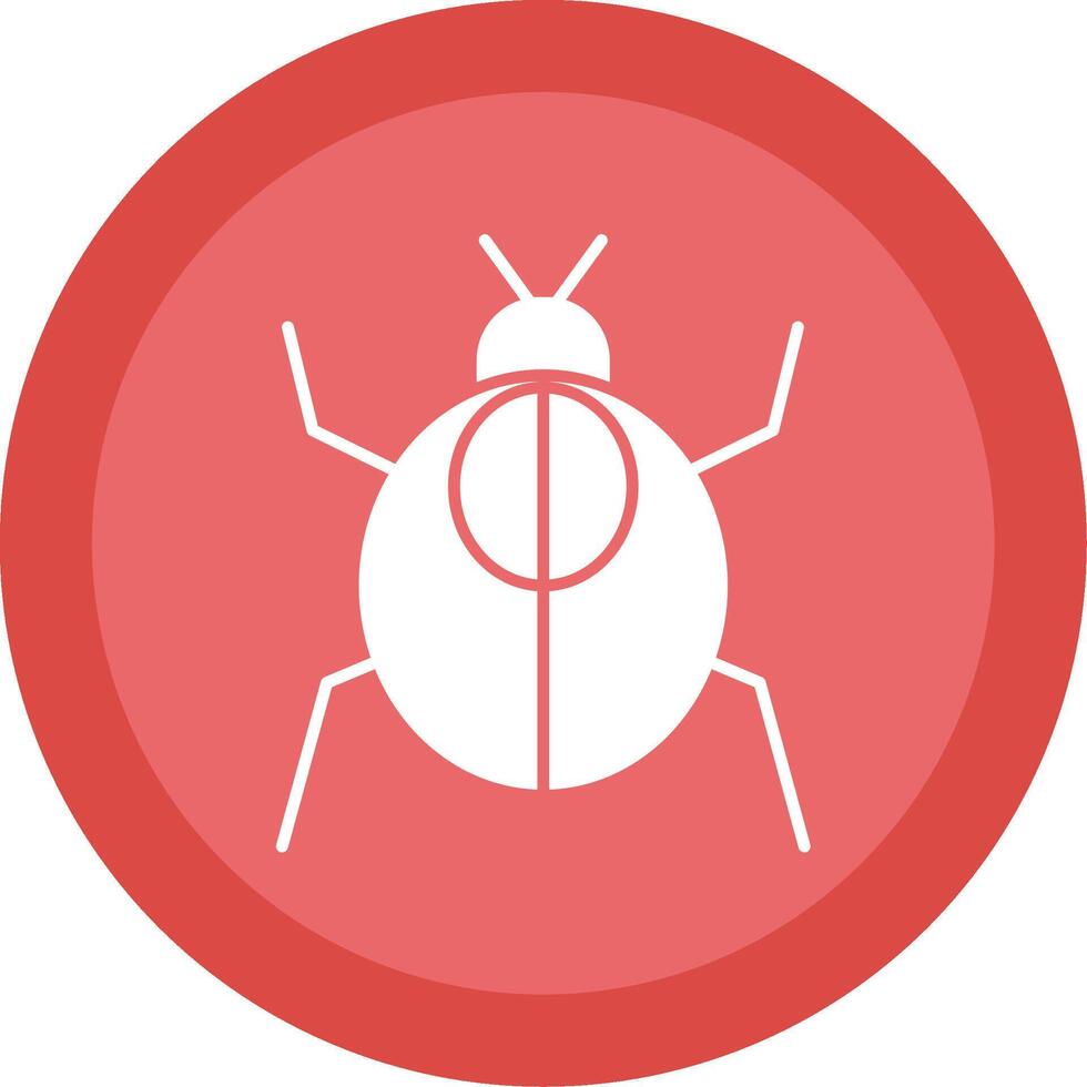 cucaracha glifo multi circulo icono vector