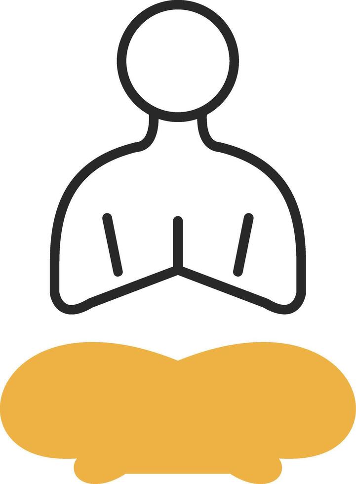 Yoga Skined Filled Icon vector