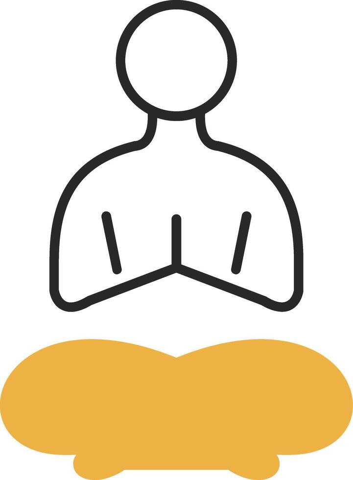 Yoga Skined Filled Icon vector