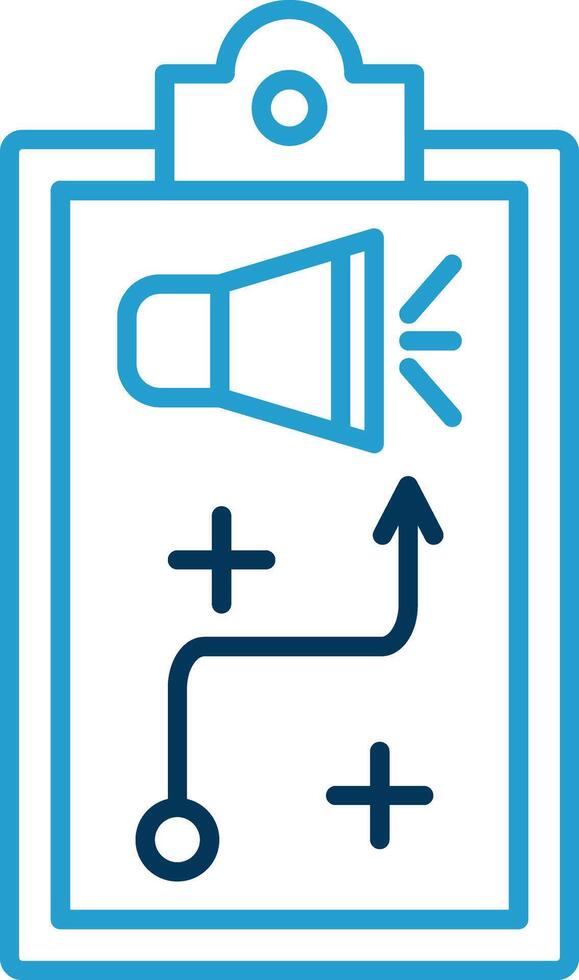 Strategy Line Blue Two Color Icon vector