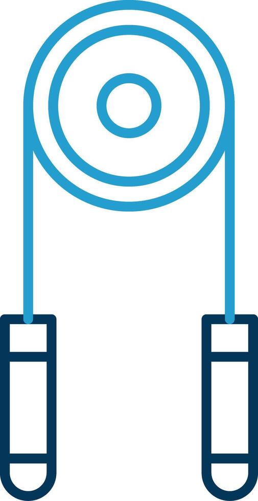 Hand Grip Line Blue Two Color Icon vector