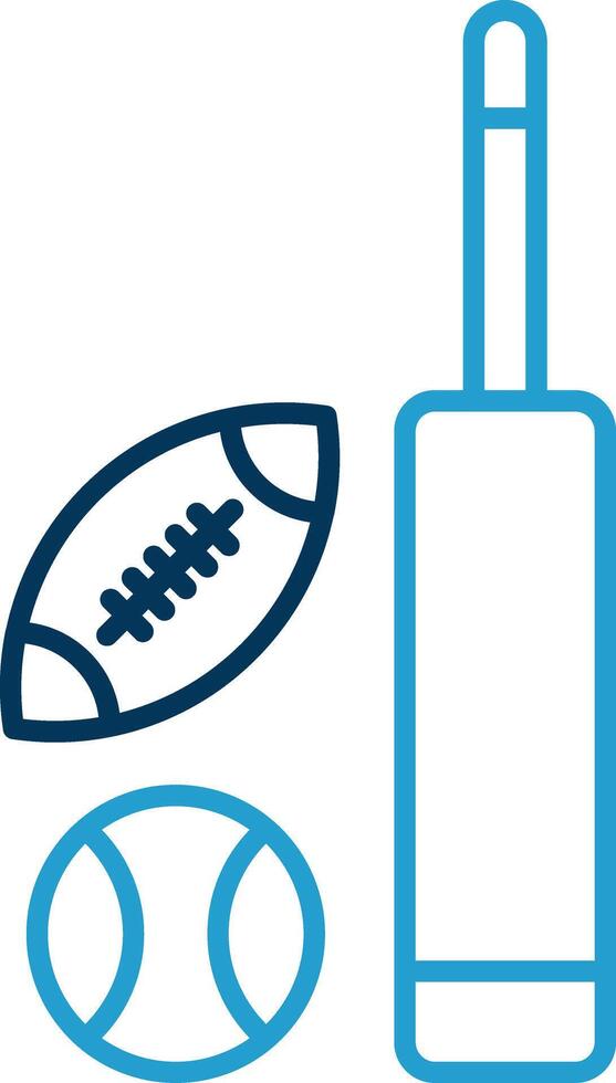 Sport Line Blue Two Color Icon vector