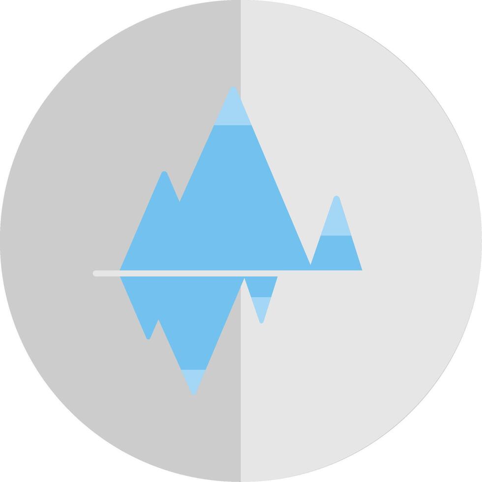 Glacier Flat Scale Icon vector