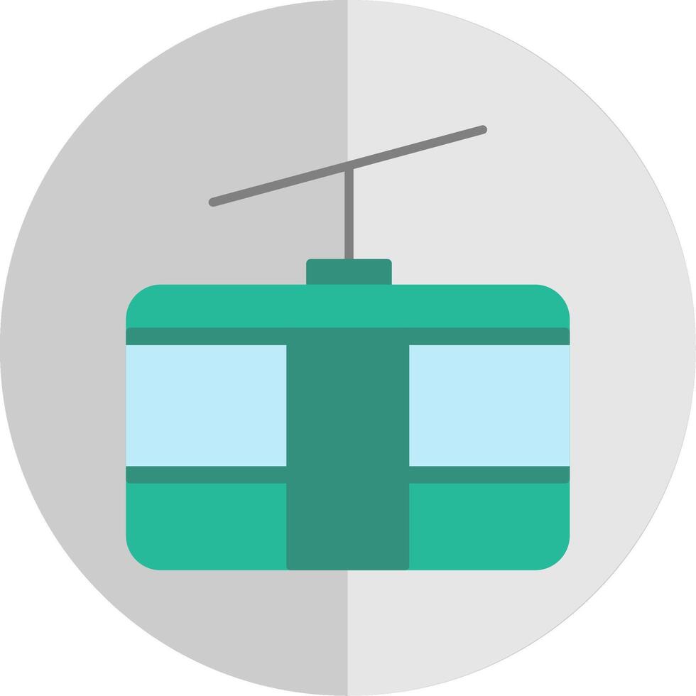 Cableway Flat Scale Icon vector