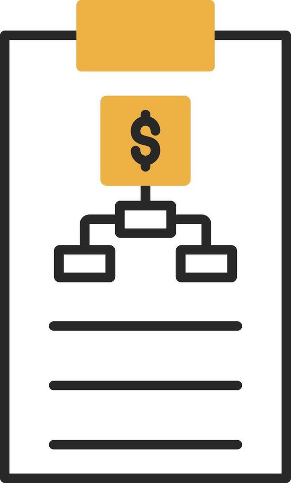 Planing Skined Filled Icon vector