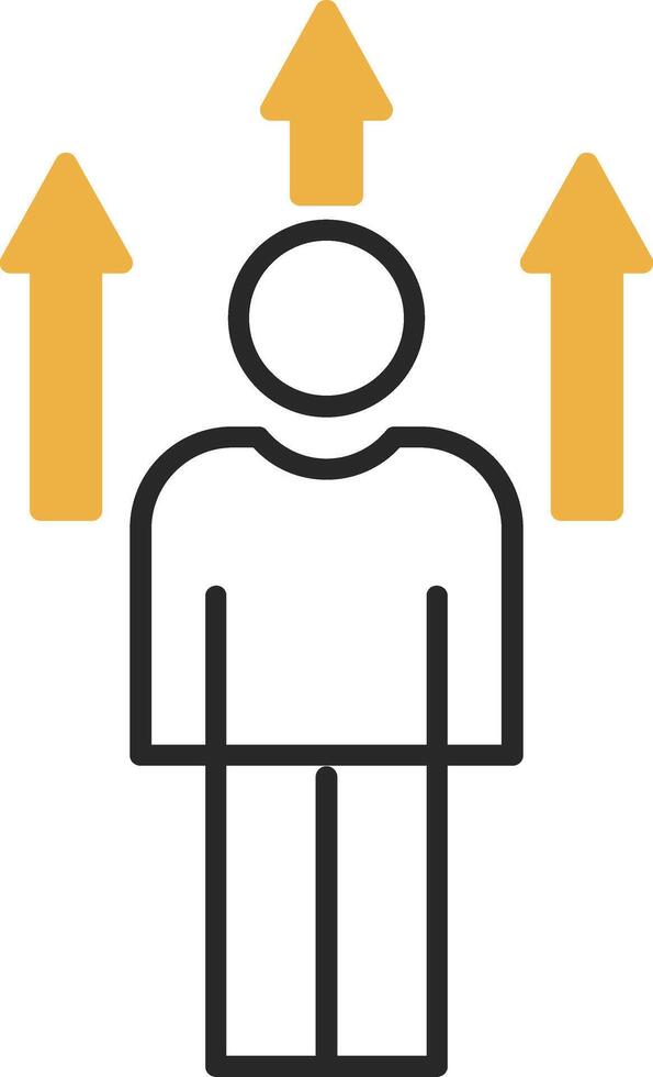 Motivation Skined Filled Icon vector