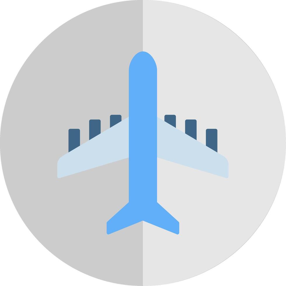 Plane Flat Scale Icon vector