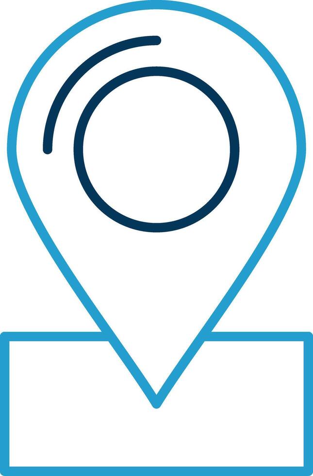 Map Line Blue Two Color Icon vector
