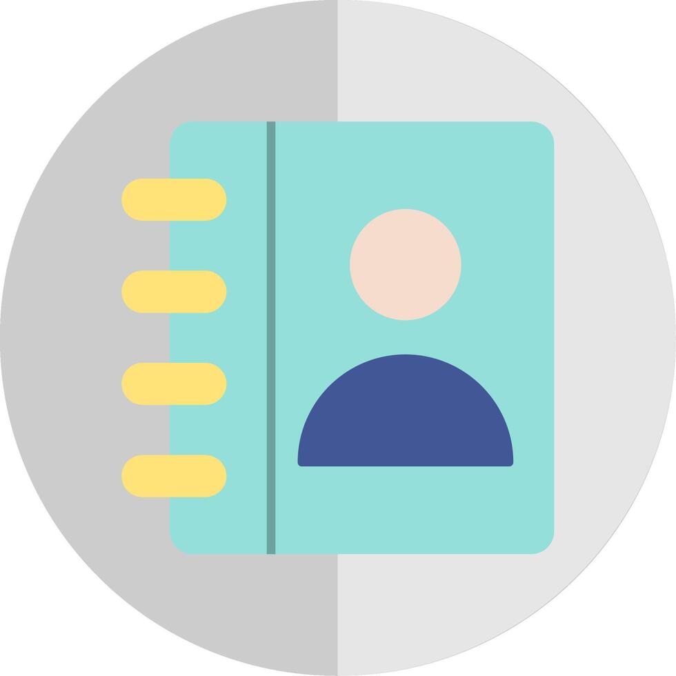 Contact Book Flat Scale Icon vector