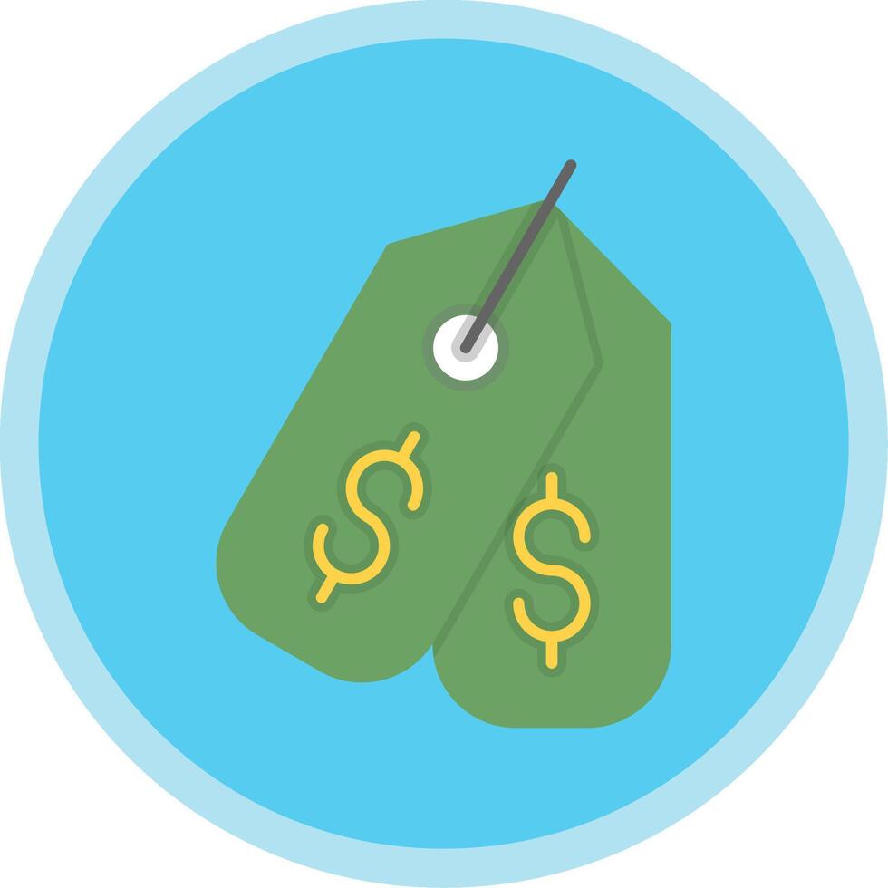 Dollar Sign Flat Multi Circle Icon vector