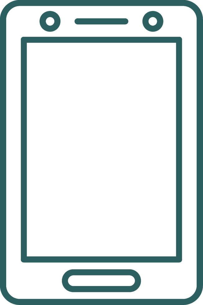 Smartphone Line Gradient Round Corner Icon vector