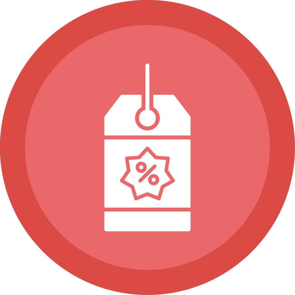 Coupon Glyph Multi Circle Icon vector