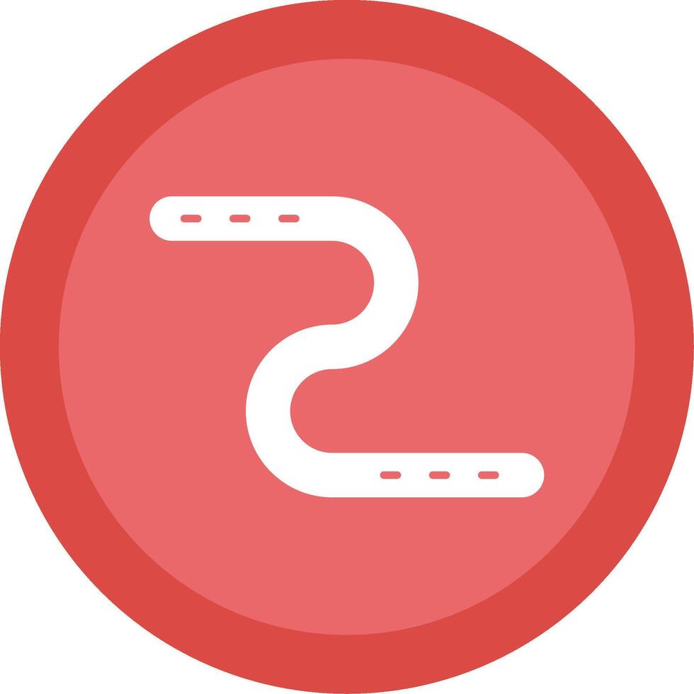 Earthworm Glyph Multi Circle Icon vector