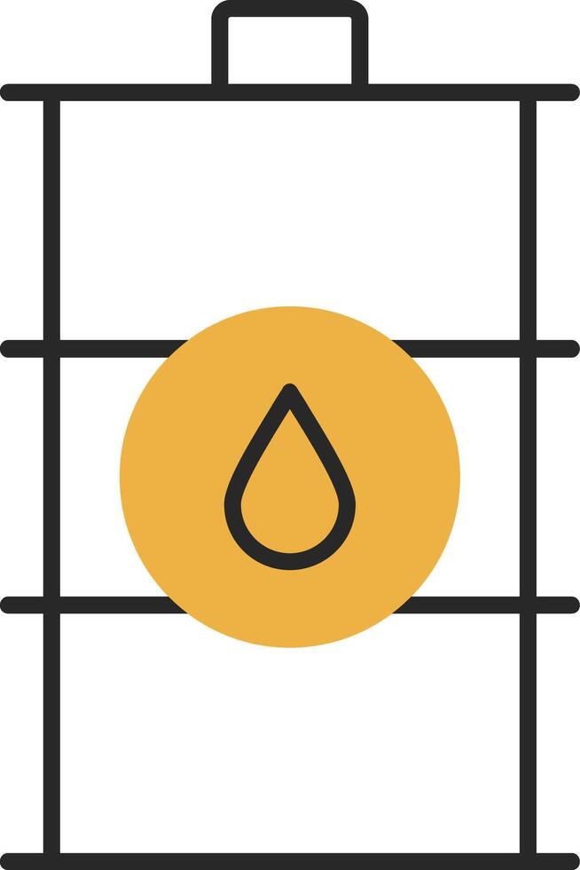 Barrel Skined Filled Icon vector