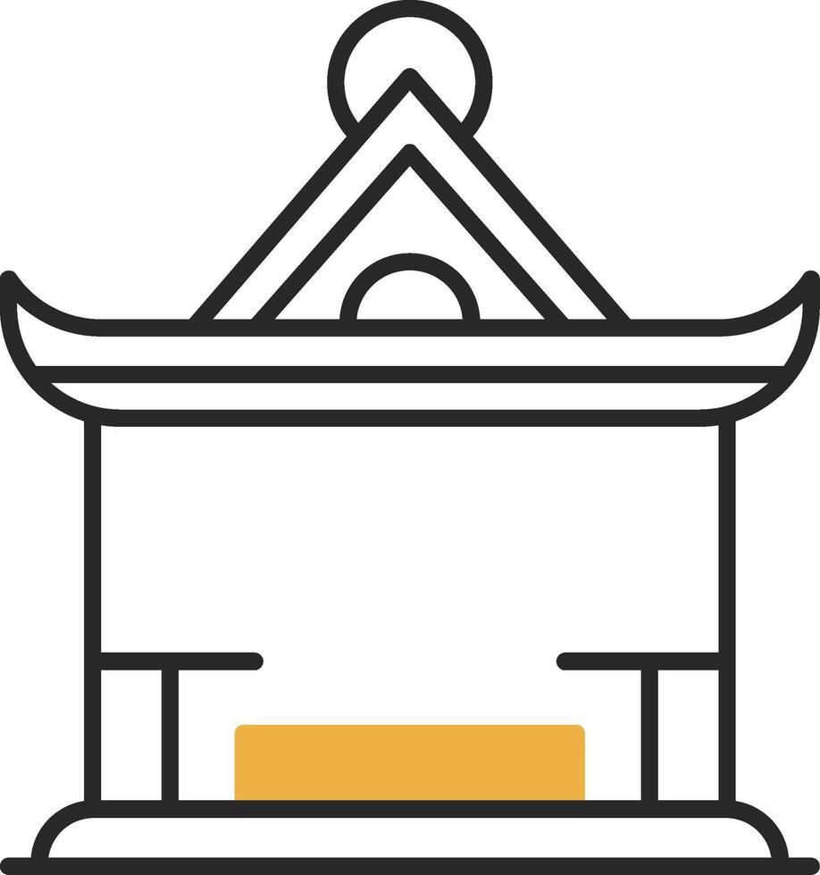 Pavilion Skined Filled Icon vector