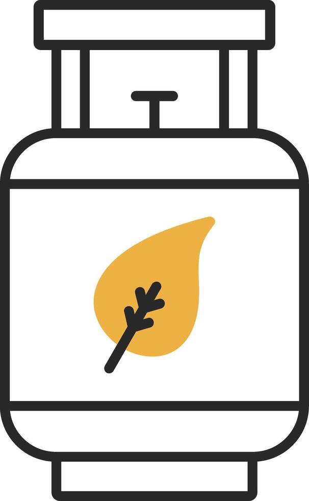 Eco Gas Skined Filled Icon vector