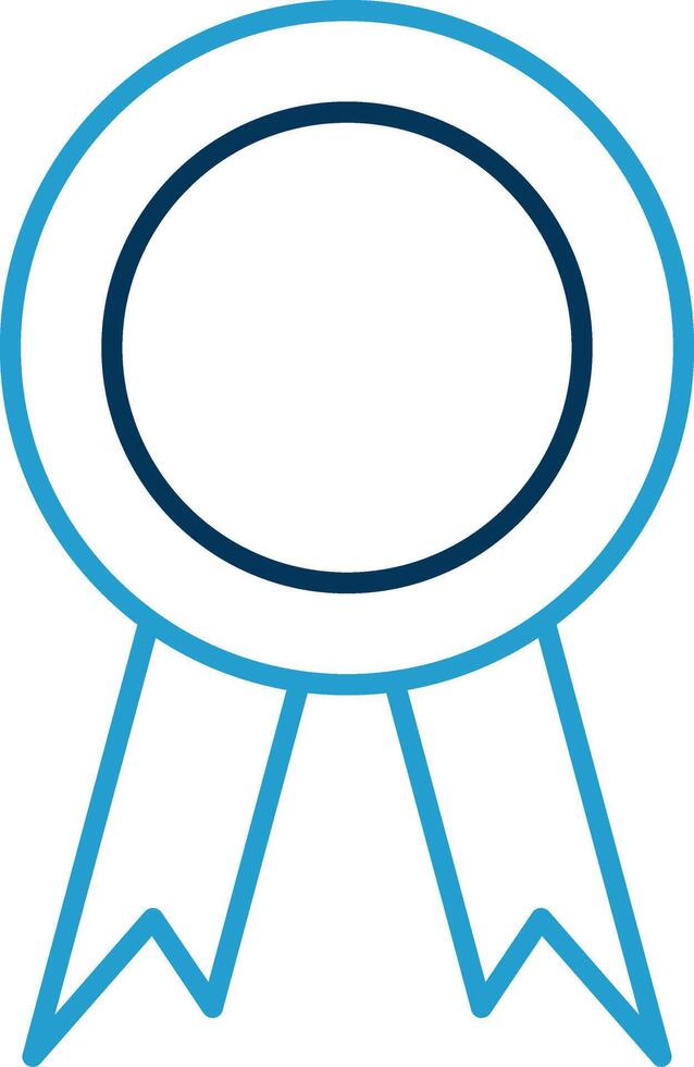 Award Line Blue Two Color Icon vector