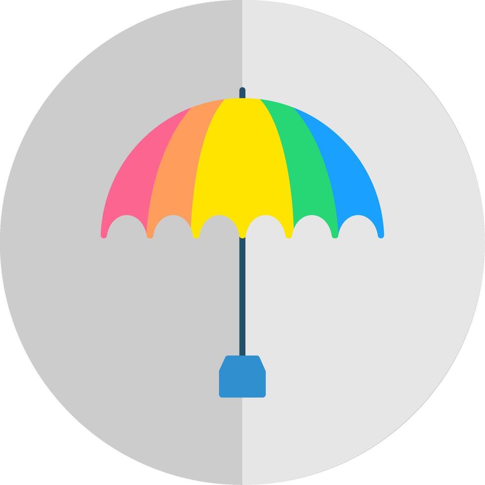 paraguas plano escala icono vector