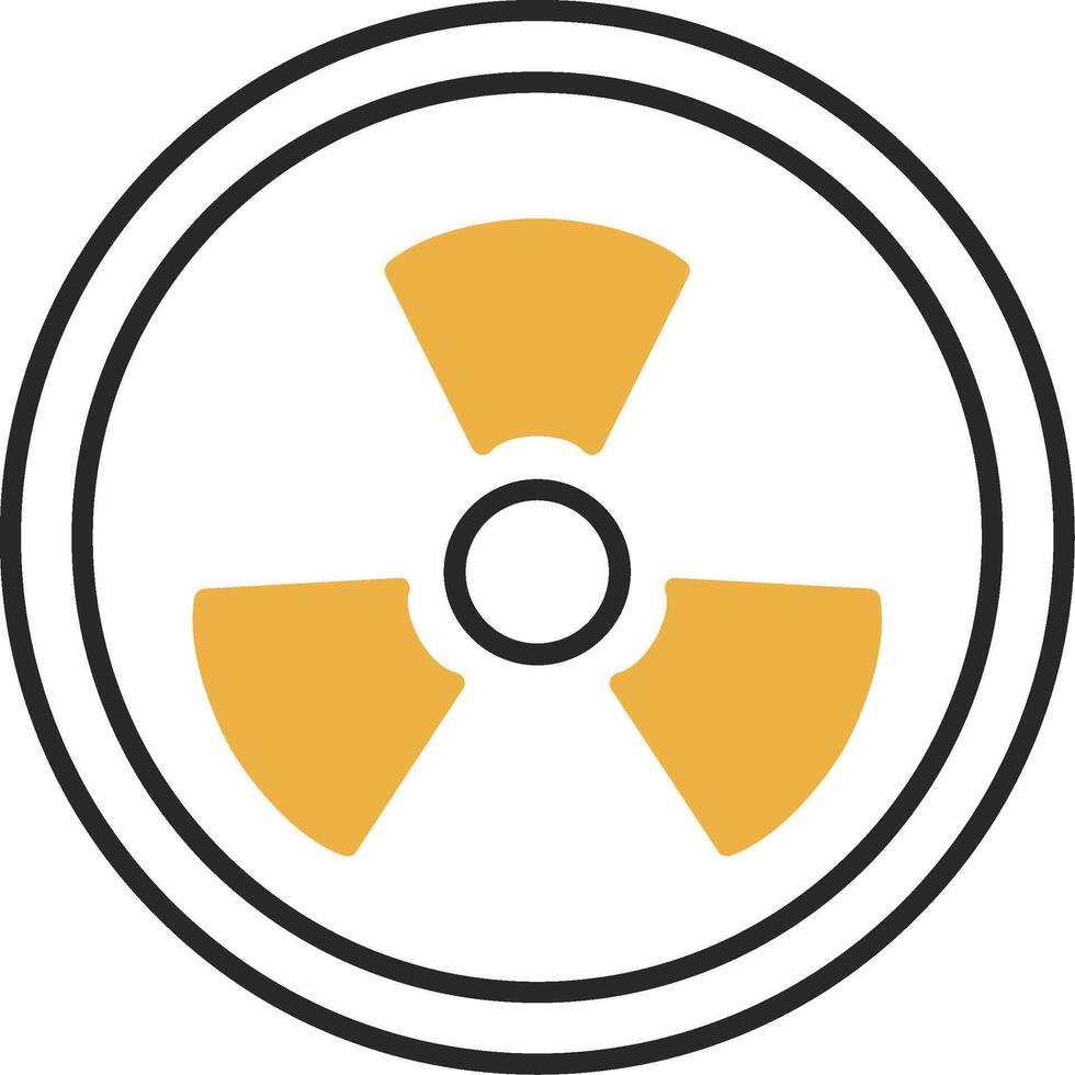 Radioactivity Skined Filled Icon vector
