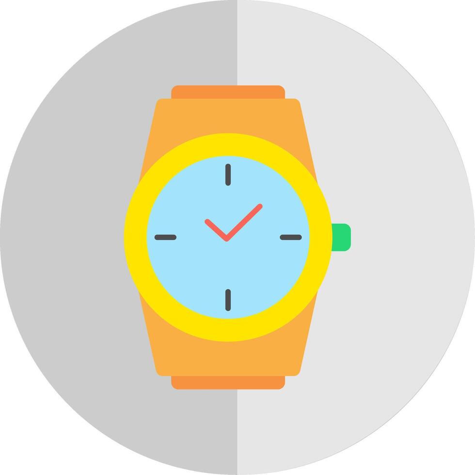 Stylish Watch Flat Scale Icon vector