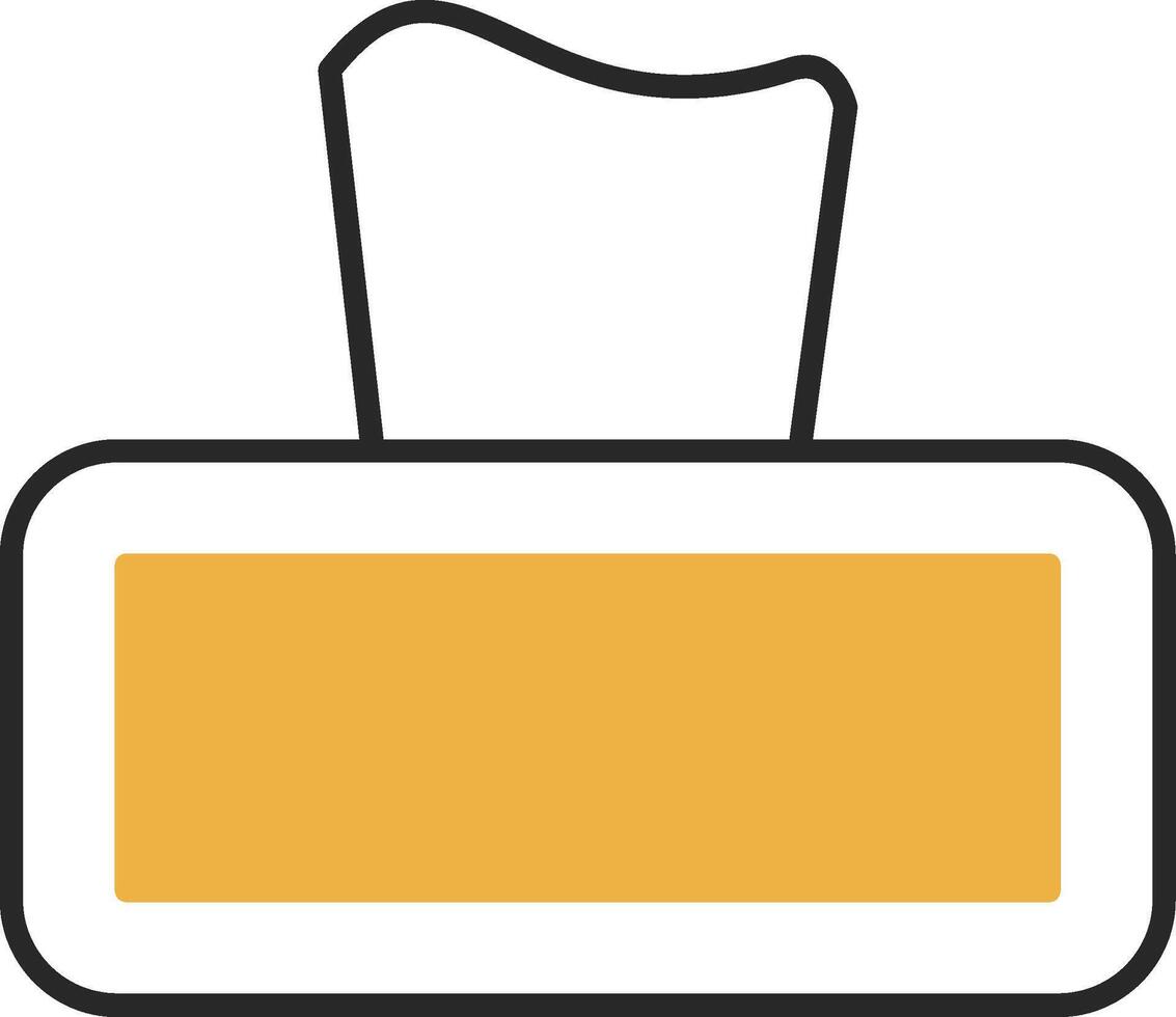 Tissue Skined Filled Icon vector