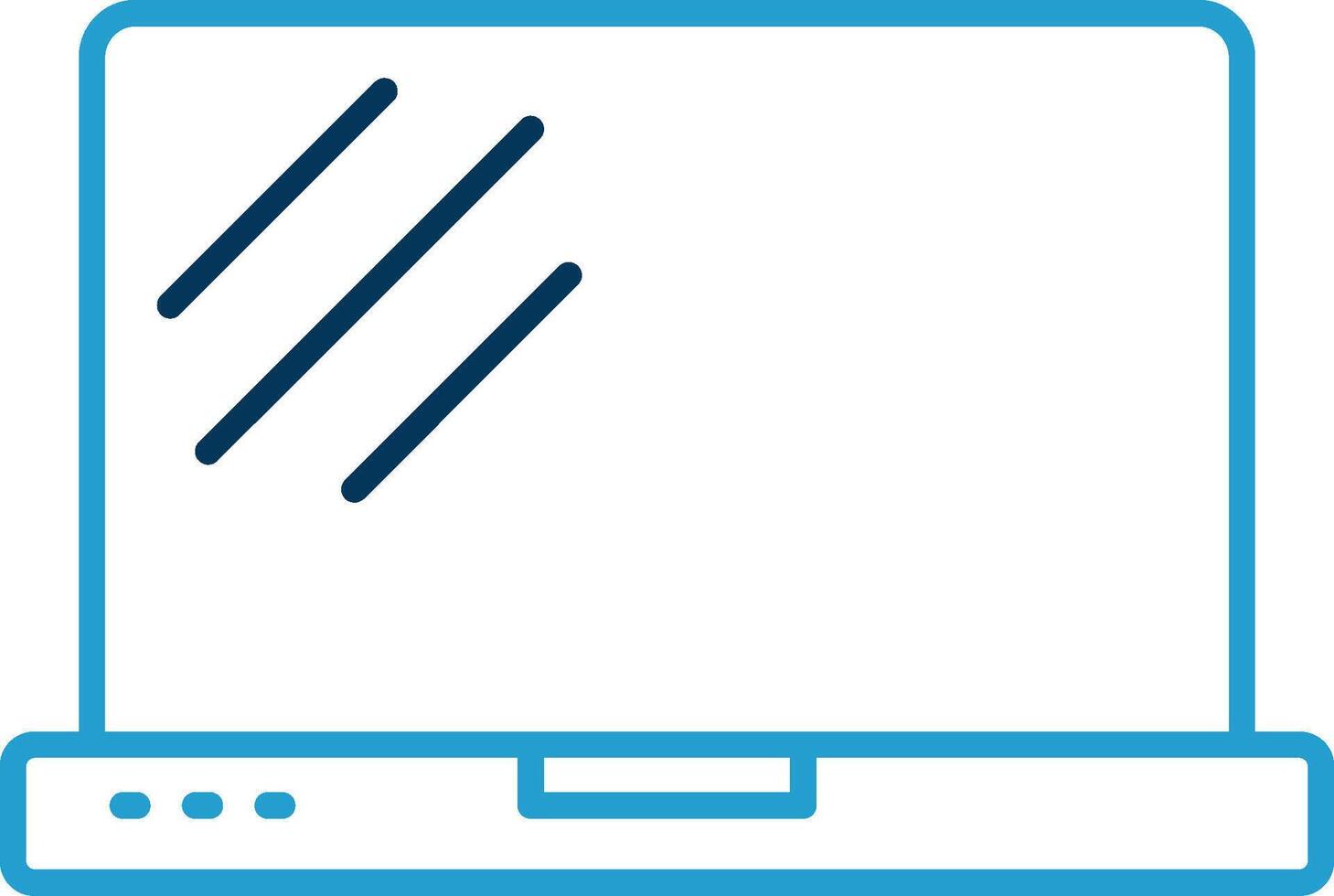 Computer Line Blue Two Color Icon vector