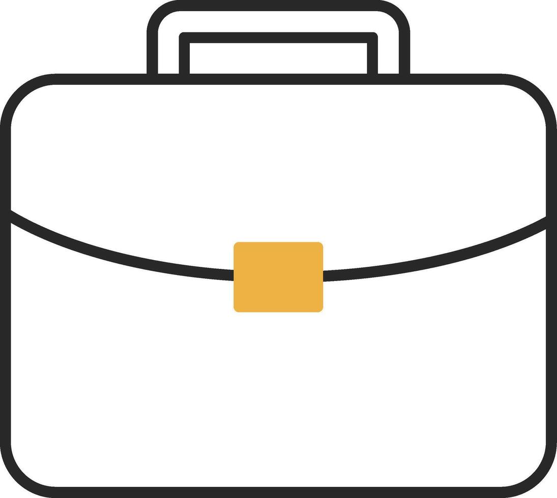 Brief Skined Filled Icon vector