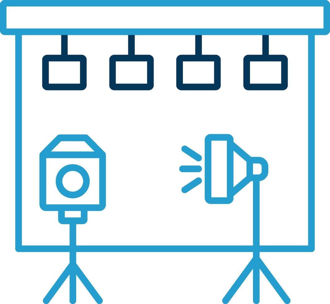 Studio Line Blue Two Color Icon vector