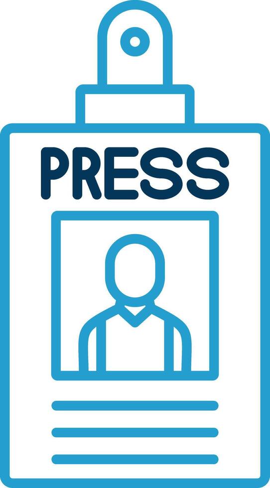 Press Pass Line Blue Two Color Icon vector