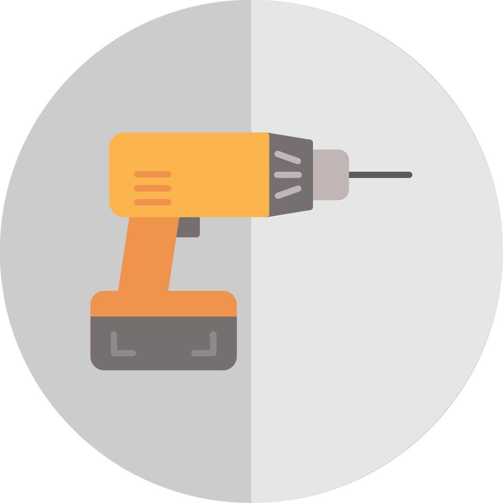 Drill Flat Scale Icon vector