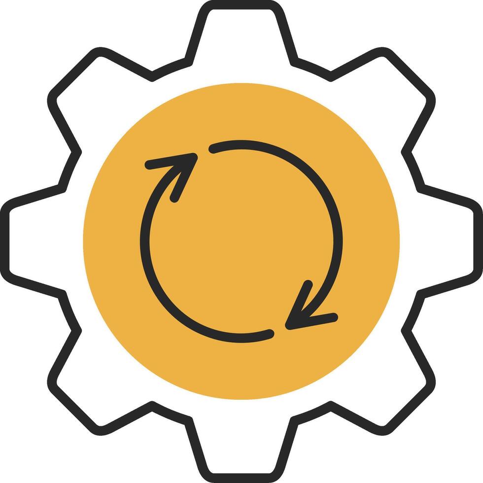 Recovery Skined Filled Icon vector