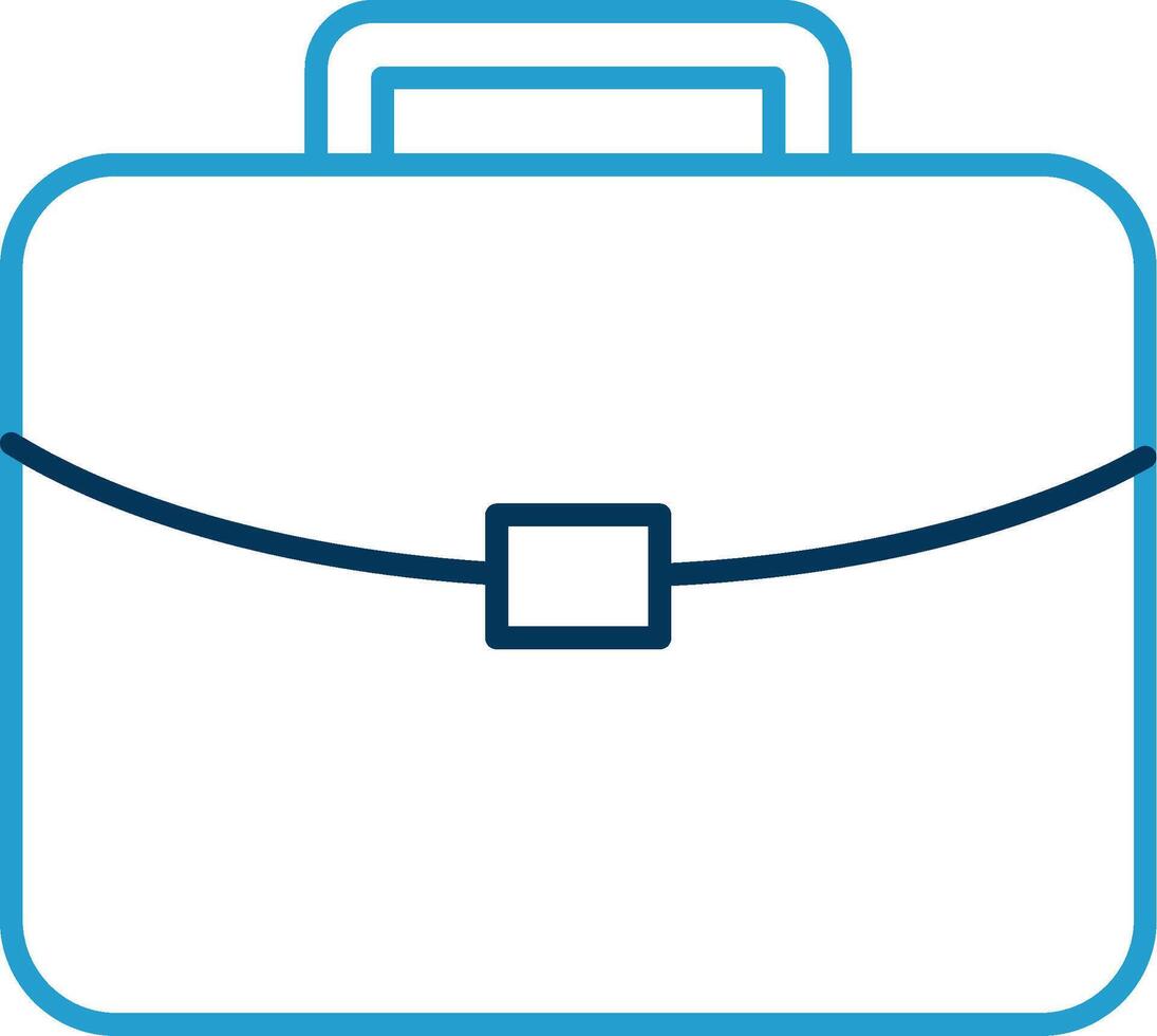 Brief Line Blue Two Color Icon vector