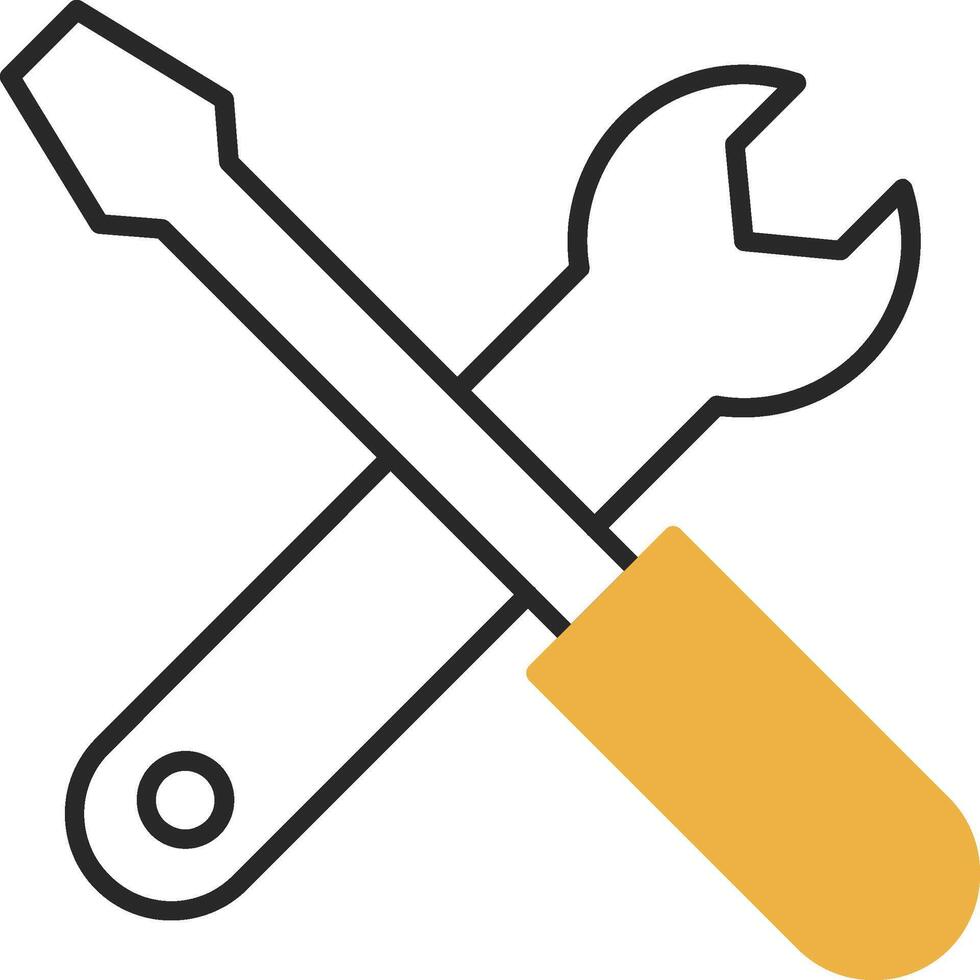 Maintenace Skined Filled Icon vector
