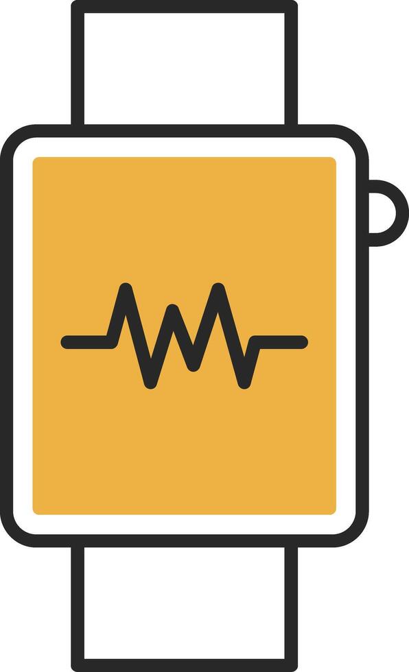 Smartwatch Skined Filled Icon vector