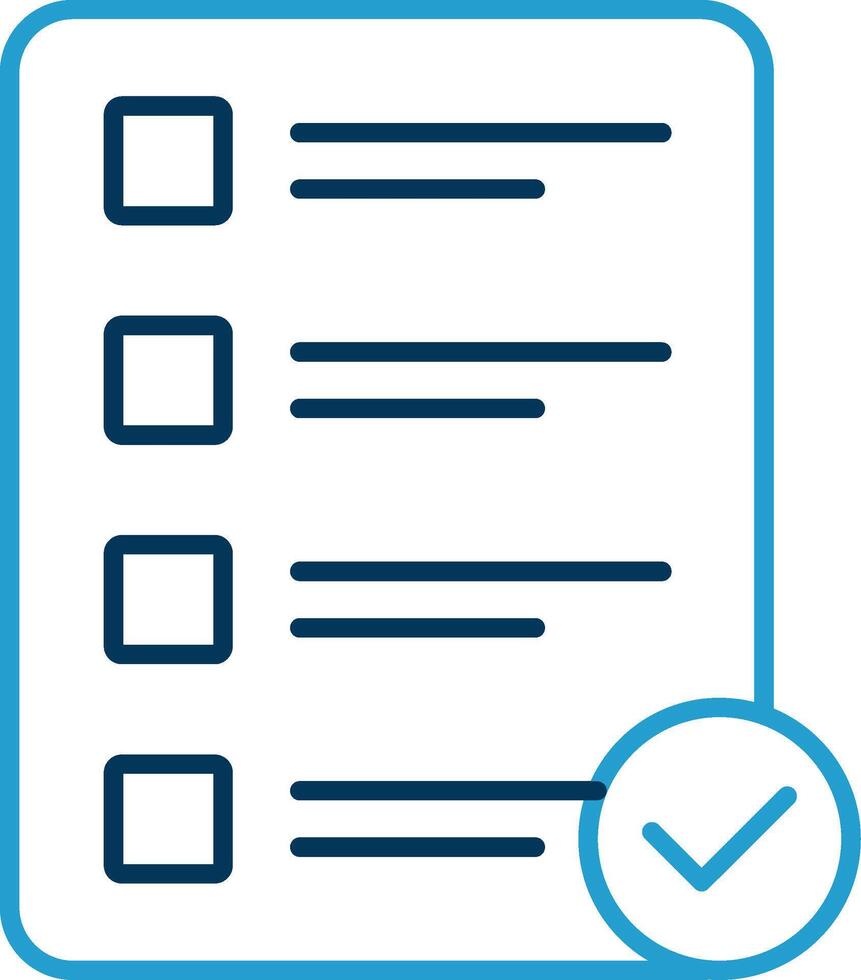 Priority Line Blue Two Color Icon vector